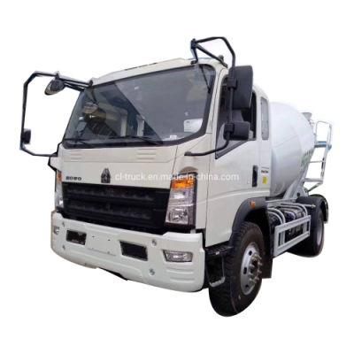 Clw Brand HOWO Light Chassis 4m3 5m3 6m3 Construction Machine Self Loading Concrete Mixer Truck