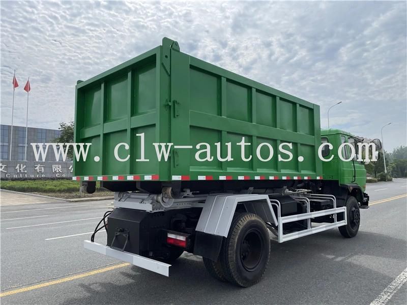 Dongfeng 153model Hydraulic Hooklift Garbage Truck with 13m3 Garbage Container
