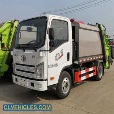 FAW 4000L Refuse Collection Vehicle Waste Garbage Compactor Truck