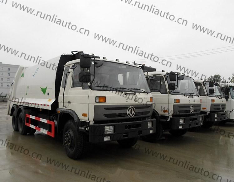 Dongfeng 6X4 18m3 Compressed Garbage Truck for Sale with Self Loading Function at Rear