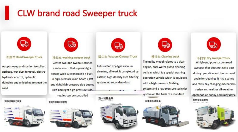 Dongfeng Mini 1tons 2tons Road Sweeper Truck