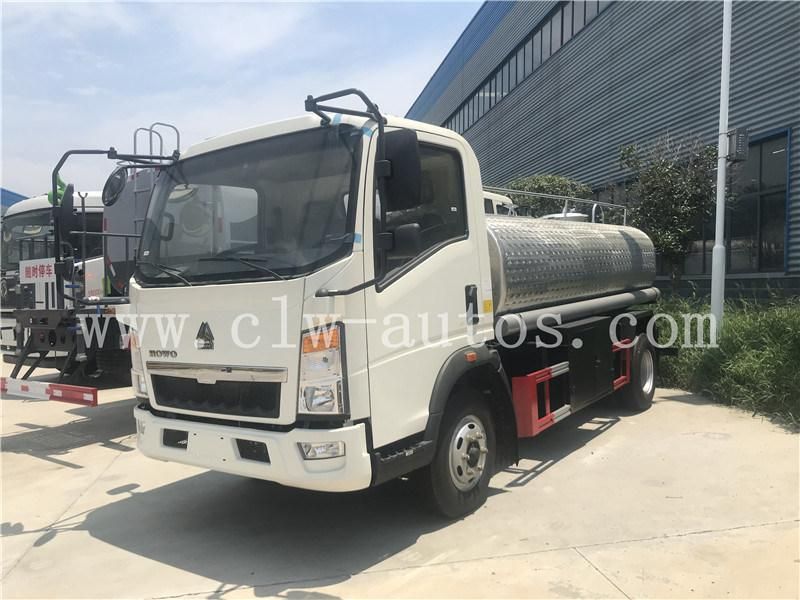 Sinotruk HOWO Light Truck 5000liters 5cbm 304 Stainless Steel Water Tank Delivery Truck