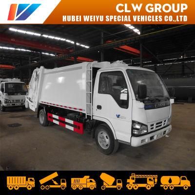 Isuzu 600p 5m3 6m3 8m3 Garbage Compactor Truck Rear Loading Rubbish Waste Collector