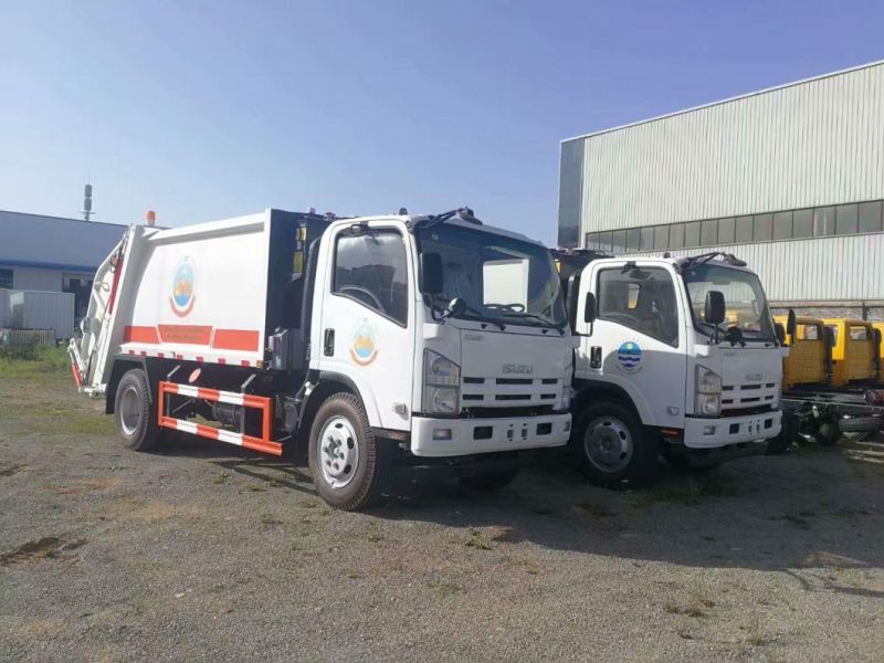 Good Quality Isuzu 700p Euro 4 Euro5 190HP 8tons Compactor Garbage Truck Price for Sale