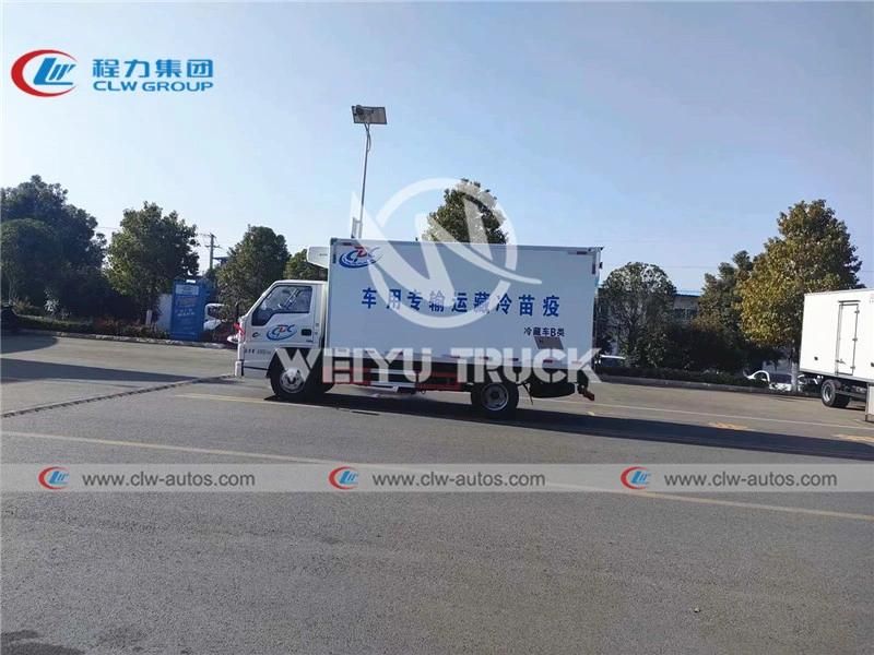 Jmc 4X2 3tons 5tons Frozen Food Delivery Small Refrigerated Van Truck Refrigerator Freezer Truck with Thermo King Unit