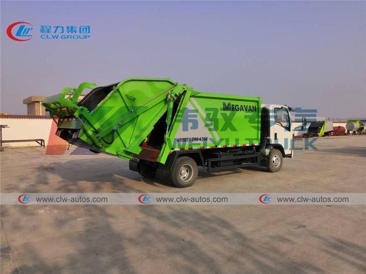 Isuzu 700p 8cbm Rear Loader Garbage Compactor Truck 4tons 5tons Compressed Garbage Truck