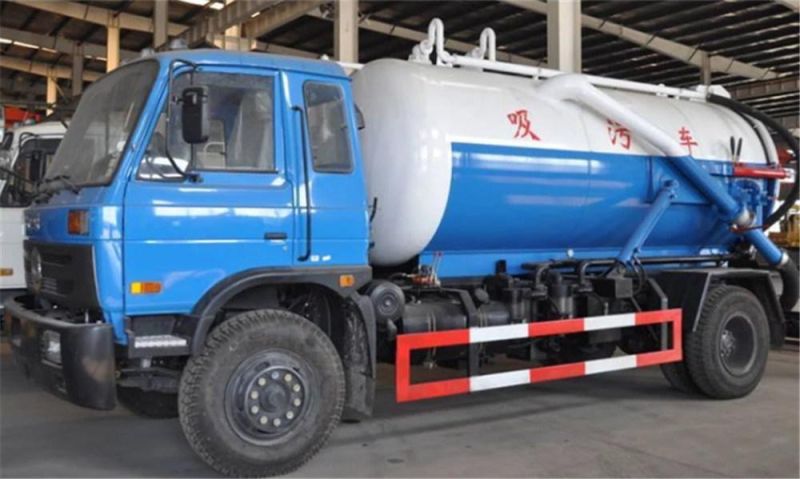 4X2 Dongfeng Vacuum Sewage Suction Truck 10cbm Tank Capacity