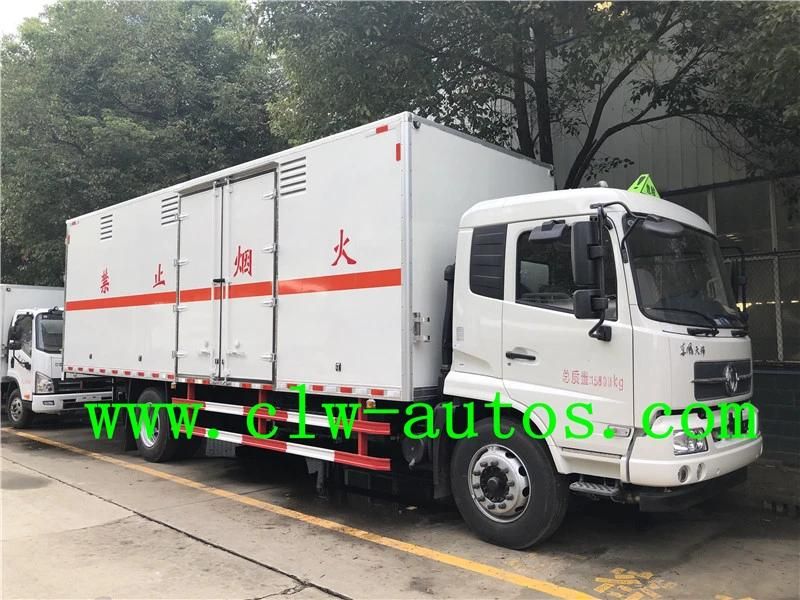 Dongfeng Tianjin 8tons 35cbm Hazardous Chemicals Transport Cargo Van Truck