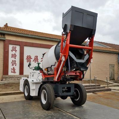 Fully Hydraulic Mobile Concrete Mixer with Self Loading From China