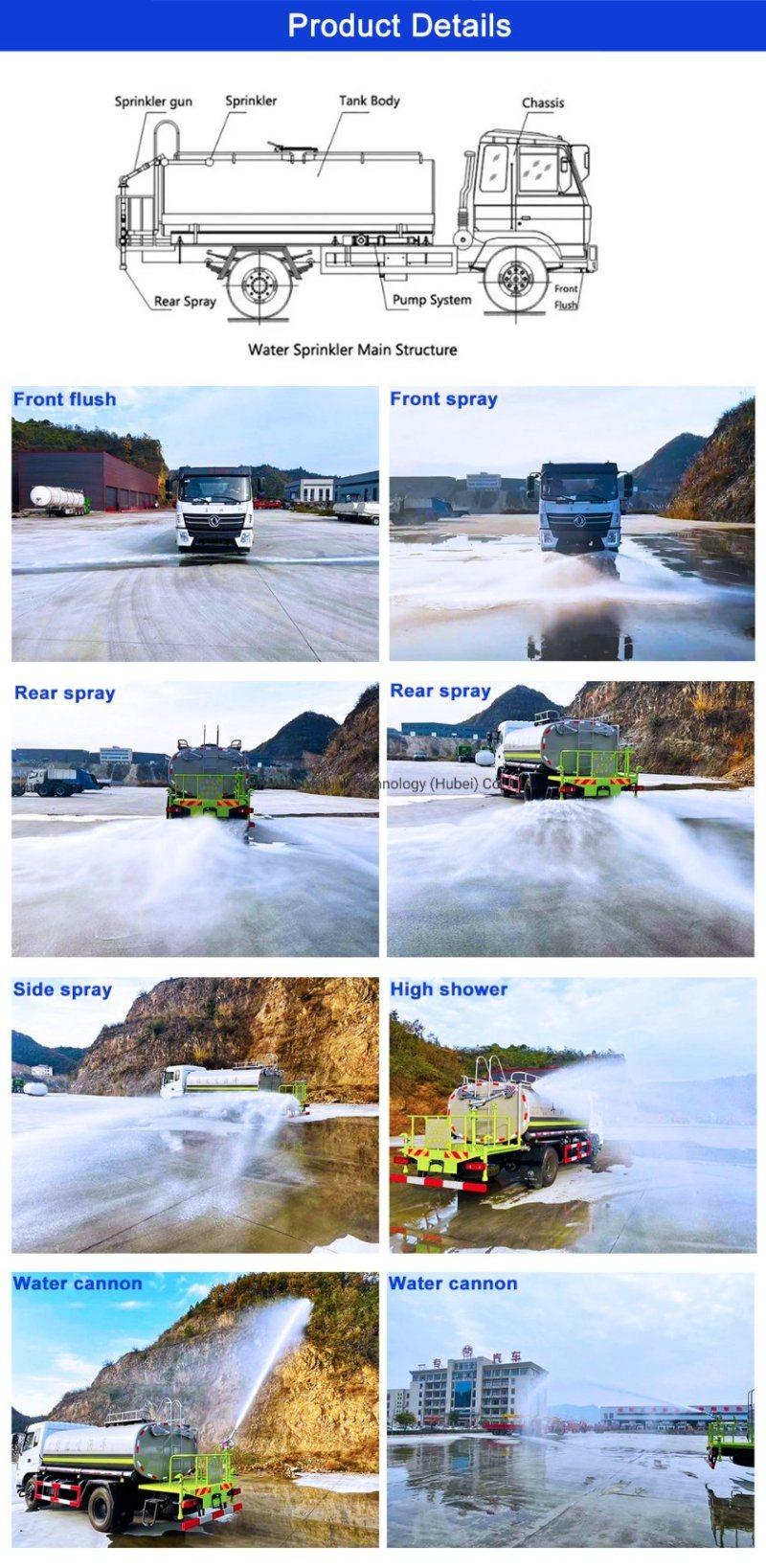 Hot Sale Water Spray Tank Truck with Water Pump, Nozzle and Sprinkler Injector