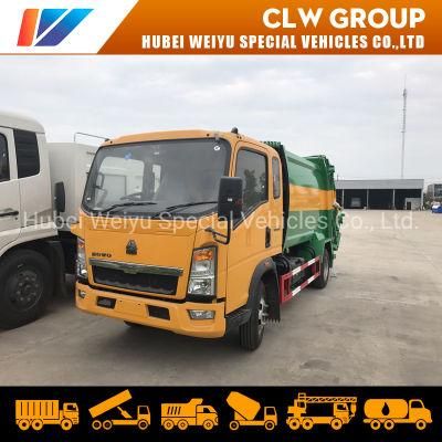 Sinotruk HOWO 8cbm 4X2 Right Hand Drive Compactor Garbage Truck Trash Collection Truck Waste Removal Truck
