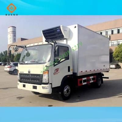 Sinotruk HOWO Fresh Meat Fish Thermo King Euro4 LHD Refrigerated Refrigerator Freezer Box Truck