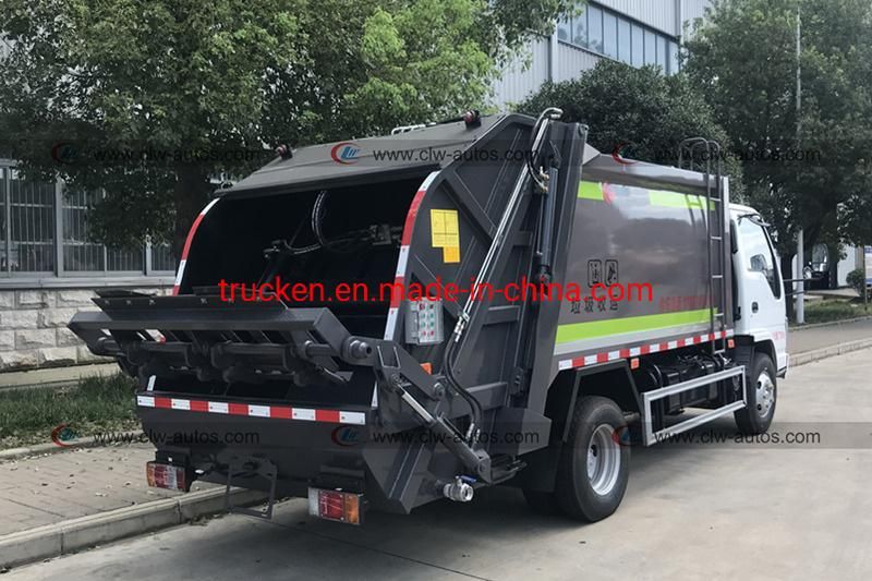 Japan Small 4X2 600p Garbage Compactor Truck 4 Ton 5cbm 5m3 Garbage Transport Truck Waste Collection Truck