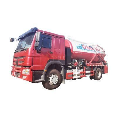 Sinotruck HOWO Vacuum Toilet Sewage Suction Septic Tank Truck 10-15m3 with Self Dumping System