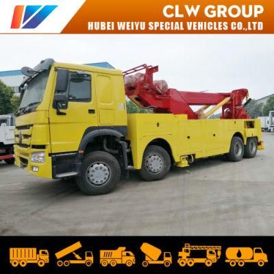 Sinotruk HOWO Car Carrier Wrecker Recovery Lorry 40mt 360 Degree Heavy Duty Rotator Tow Truck