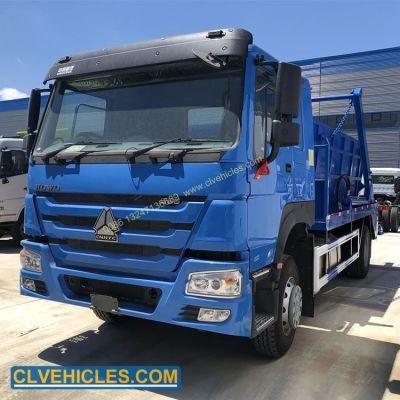 Sinotruk 4X2 266HP Swing Arm Garbage Truck HOWO 8000L Garbage Truck Skip Loader