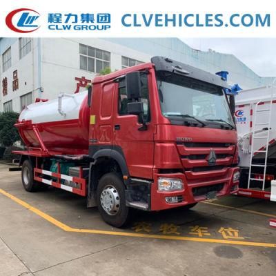 Sinotruk HOWO 6wheelers 10cbm Sewage Suction Vacuum Tank Truck