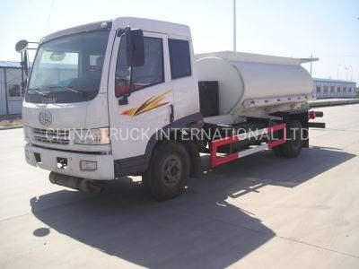 4*2 FAW 1500 Liters Water Trucks Capacity Fuel Tank Trucks 8m3