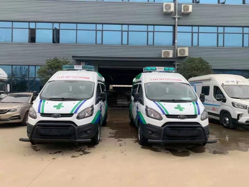 Best Quality Ford Ambulance Diesel Gasoline Engine Ford Ambulance Car ICU Patient Transit Medical Clinic Hospital Ambulance