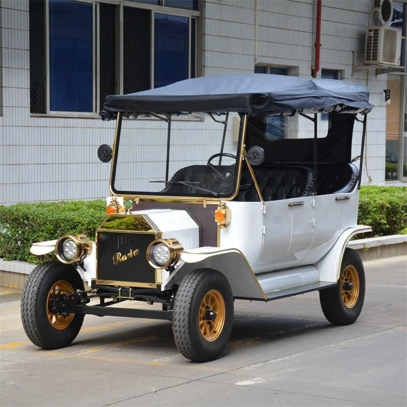 Chinese New Energy 48V 4-5 Seat Electrical Vehicle Mini Sightseeing Bus Electric Classic Car for Hotel