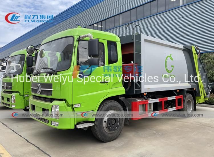 Dongfeng 4X2 6 Wheels 190HP 12cbm 12m3 Compression Garbage Truck for Sale