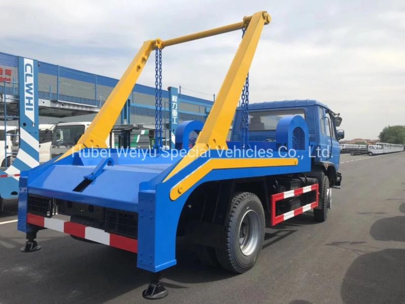 4cbm-6cbm Skip Loader Garbage Box Truck Hinged Lift Refuse Garbage Transport Truck