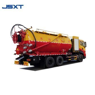 Customized 6X4 Heavy Duty Sewage Suction Truck with High Pressure Cleaning Function