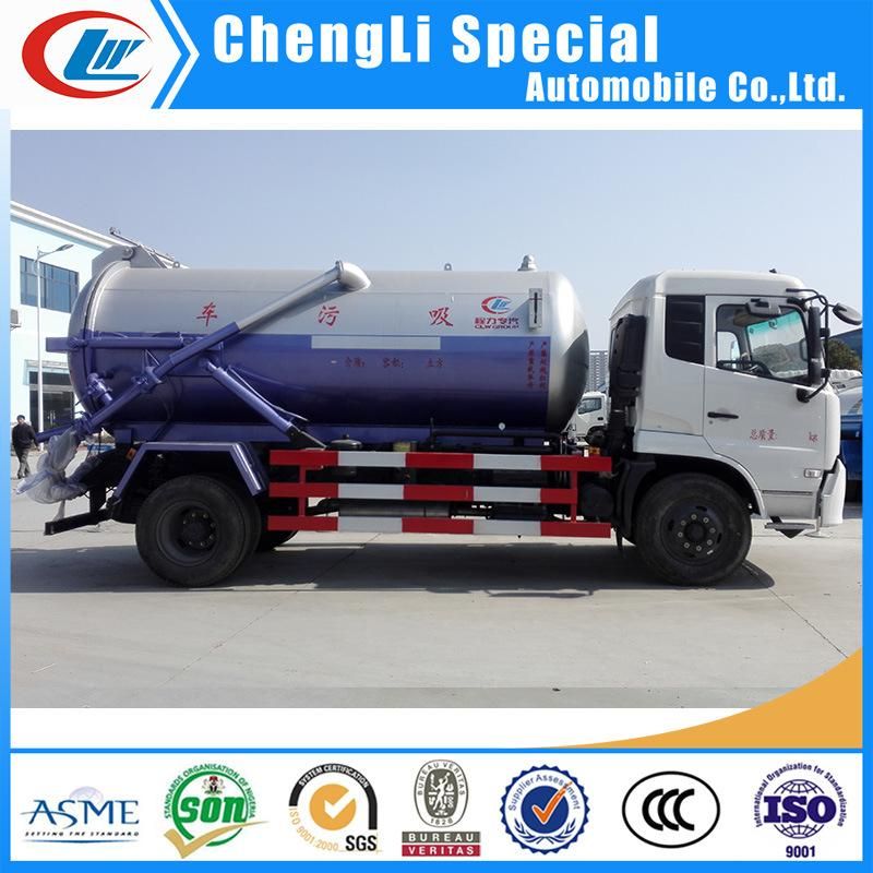 Dongfeng Tianjin 12cbm Vacuum Suction Tank Truck