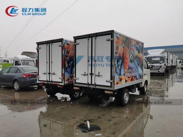 Good Price Foton Mini 1ton Petrol Seafood and Fish Delivery Refrigerator Van Truck