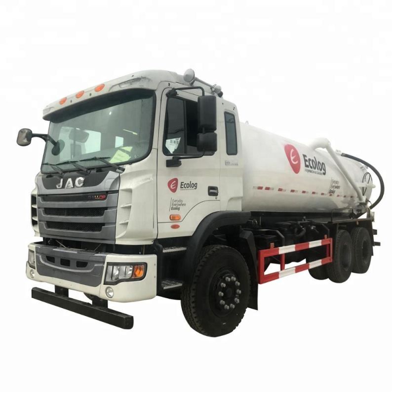 JAC 6X4 6X2 Euro5 16m3 15m3 12m3 10m3 Sewage Suction Truck High Pressure Vacuum Cleaner Truck Vehicle for Sale