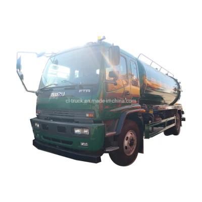 Japan I Suzu Ftr 6 Wheels 10m3 12m3 Vacuum Sewage Suction Truck