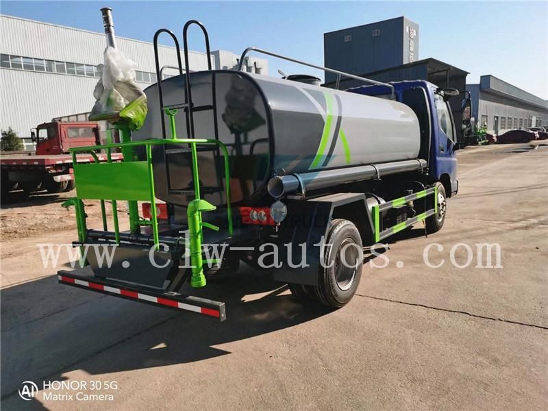 Foton Forland 5000liters 5cbm 5tons Water Bowser Truck Water Spray Truck with High Pressure Water Cannon