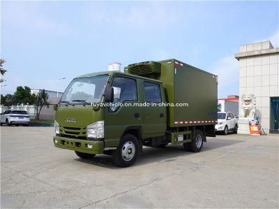 4X2 Small 3mt 3ton 3 Ton I-Suzu Double Cabin Refrigerated Truck