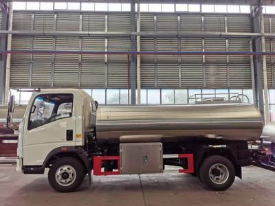 8ton Drinkable Water Transport Food Grade Stainless Steel Tanker Truck