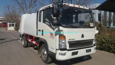 HOWO 3-5cbm Compression Garbage Trucks, Waste Compactors