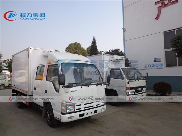 Double Row Isuzu Freezer Truck 3tons Refrigerated Cooling Box Truck 3t for Fresh Meat Transportation