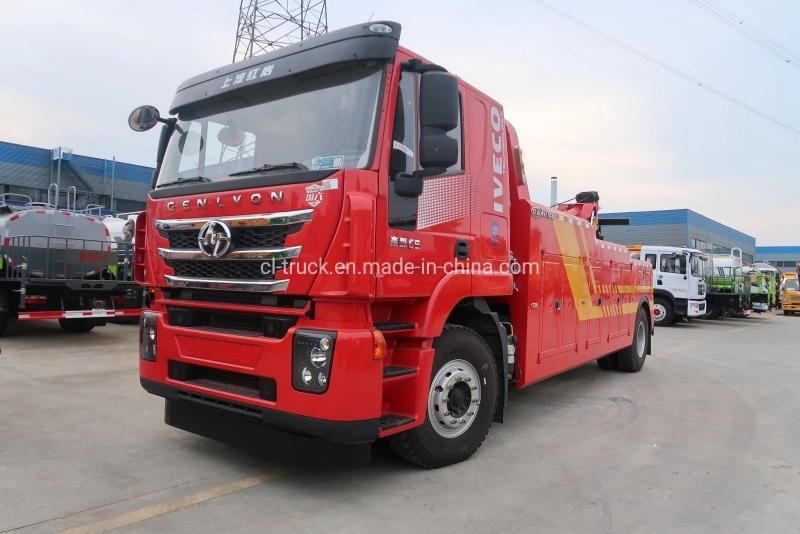 Hongyan Shacman HOWO 4X2 Heavy Duty 10t Bus Pickup Rollback Wrecker Towing Truck