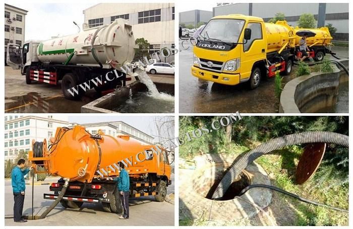 Mobile Sewage Suction Vehicle Vacuum Tank Slurries Sludges Sewer Sewage Suction Truck