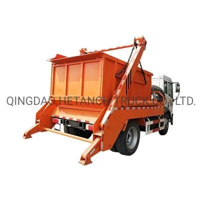 6000L swinging arm garbage truck roll sanitation vehicle skip load