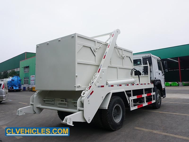 HOWO 10cbm Garbage Truck 10ton Skip Loader Bin Refuse Truck