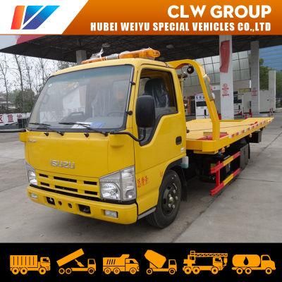 Isuzu 100p 3tons 3t Sliding Platform Wrecker 3ton One-Towing-Two Tow Truck