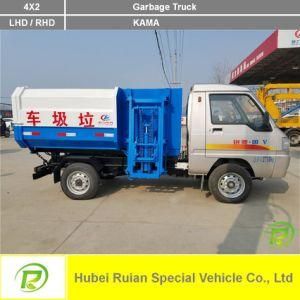 2m3 Miniature Gasoline Hook Arm Garbage Truck for Sale