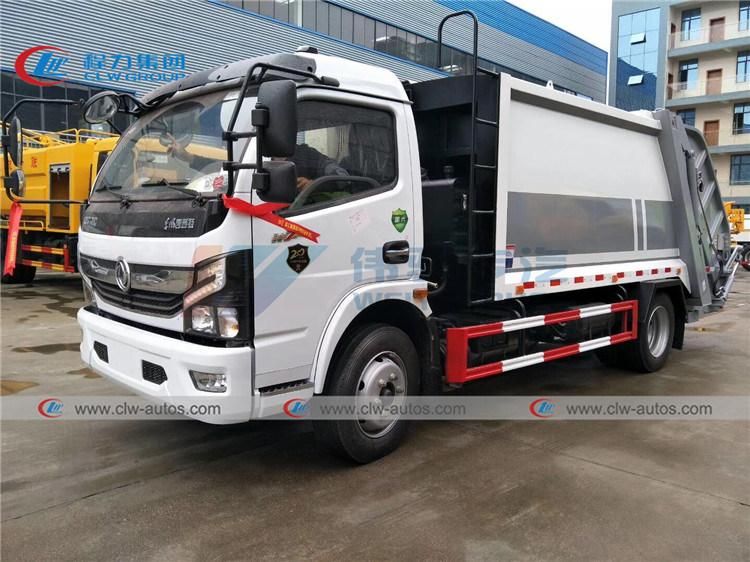 Dongfeng 6tons Rear Loading Waste Garbage Collection Garbage Compactor Truck