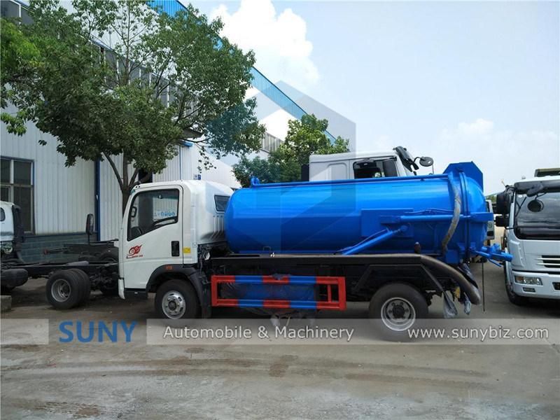 HOWO 3000 Liters Septic Tank Vacuum 4*2 Sewage Suction Truck for Sale