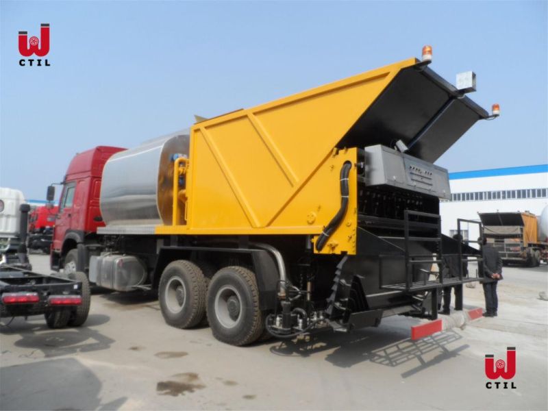 Sinotruk HOWO 18 Ton 6*4 Road Construction Asphalt Distributor, Synchronous Crushed Stone Sealing Truck, Highway Emulsi