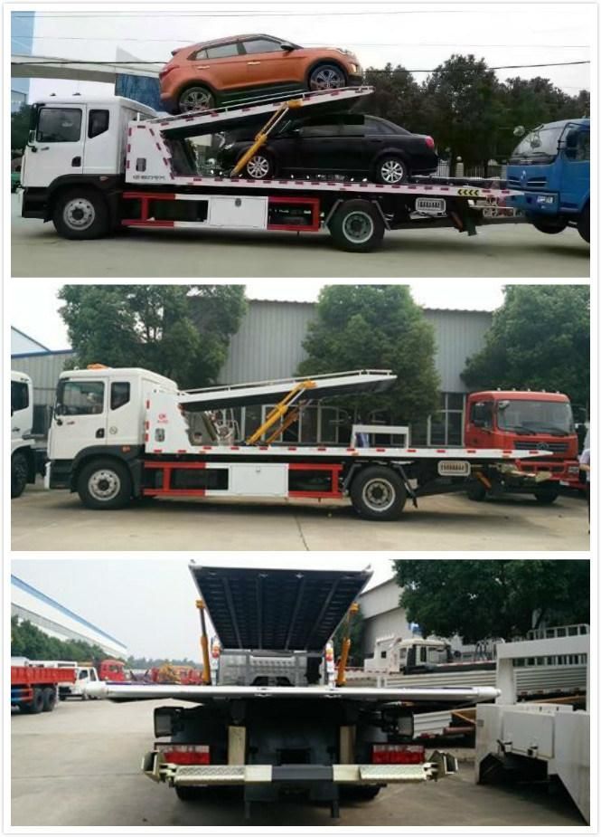 6wheels Three Car Carrier Double Flatbed Rollback Wrecker Tow Truck