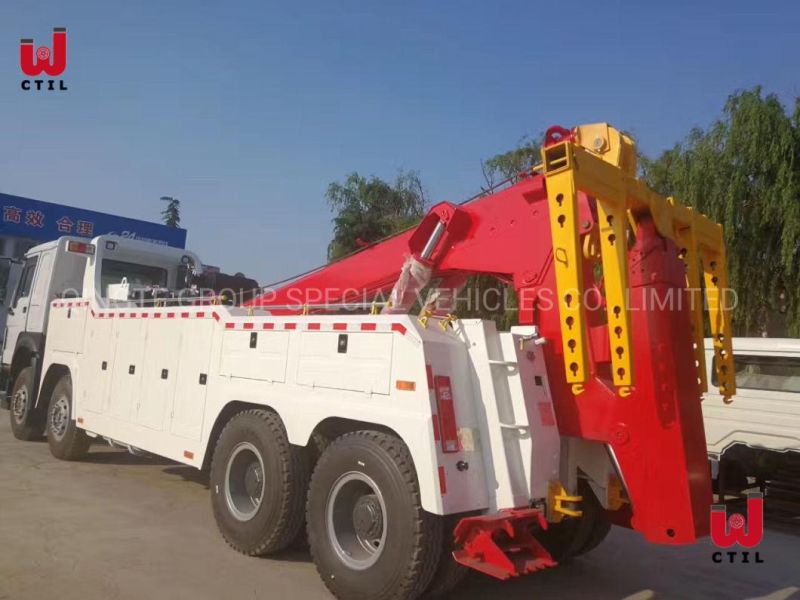 HOWO 50 Ton Recovery Truck Wrecker Tow Truck Rotator