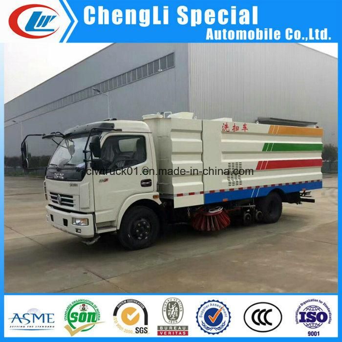 4m3 Water Tank 9cbm Road Washer Cleaning Sweeper Truck