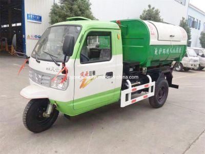 Chinese Tricylce 1 Cubic 2 Cubic 1 Ton 2 Ton Mini Hook Lifting Garbage Truck