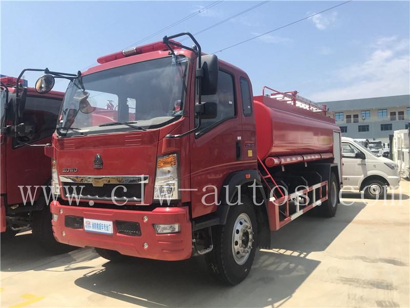 Sinotruk HOWO 4X2 Light Truck 4cbm 4000liters Water Tank Fire Fighting Truck